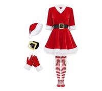 Genérico Costume de Père Noël pour adultes - Costume pour fêtes en plein air, carnaval familial et maison
