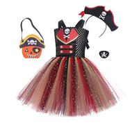 Generico Costume de pirate pour fille, tenue théâtrale d'Halloween