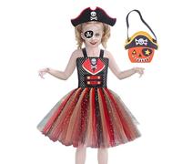 Generico Costume de pirate pour filles, tenue théâtrale d'Halloween