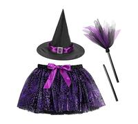 Genérico Costume de sorcière gothique pour filles avec toile d'araignée pour carnaval, fête, théâtre, école