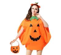 Generico Costume D'Halloween - Adorable Enfant | Cape Orange Brillant Costume De Pumpkin Pour Maquillage Ou Blague Fêtes Et Photographies D'automne