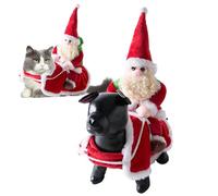 Generico Costume pour animaux de compagnie pour animaux de compagnie Cosplay Costumes | Santa Dog Costume, Funny Dressing Up Outfit For Christmas Parties New Year, Clothes Riding, Clothes Suits Hat