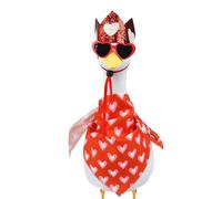 Generico Costume pour Oie de Saint - Ensemble de lunettes en forme de coeur et | Robe pour oie de saint - Pour famille amis jardin extérieur Pâques Noël