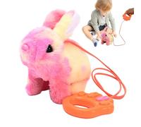 Generico Counching Bunny, sauté | pour Animaux, Lapin en Peluche électronique, Animal rembourré interactif avec Sons/Corde pour l'anniversaire des