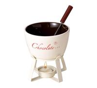 Generico Coupe à fondue au chocolat - Chauffage homogène avec fourchette | Set de tasses à fondue en métal | pour fêtes de Noël camping en plein air maison cuisine bureau beurre fromage bonbons