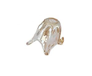 Generico Coupe en verre de murano ambre de rechange pour lustre, plafonnier, lampe murale, petit culot E14 coll. 4 pointes miel