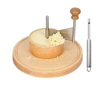 Genérico Coupe-fromage en, base en bois pour couper facilement une râpe manuelle multi-usages - Roue pour faire des bandes de fromage | Pour restaurant, café, maison et fêtes