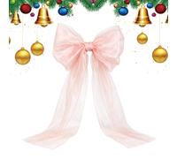 Genérico Coupe longue en tulle élégante de 200 x 50 cm | Grand arbre de Noël pour les mariées et les porches, étagères de cheminée et rampes d'escalier