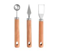 Genérico Coupe-pastèque avec fourchette en acier inoxydable 3 pièces Ustensiles de cuisine pour fruits à la maison avec