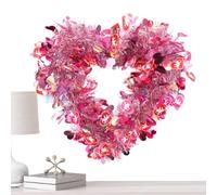 Genérico Couronne de guirlande de cœur : taille de quarante centimètres, matériau PE, décoration, Touch Love Beauty | Décoration Saint Valentin pour les célébrations à la maison et amb
