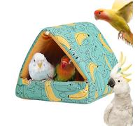 Genérico Coussin de la maison du perroquet | Warm House Coussin lit pour perroquet, jouet mignon, accessoires en peluche pour cachette d'oiseaux Lit chaud suspendu à la cage pour oiseaux de petite et