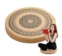Genérico Coussin de méditation pour le sol | Coussin de yoga tissé à la main pour sol | Matelas respirant et confortable pour méditation en extérieur ou cheminée