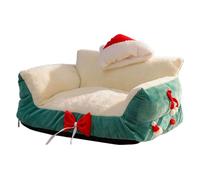 Genérico Coussin d'hiver chaud en peluche, 50 x 35 x 25 cm, lit pour animaux de compagnie de Noël, lit de coussin en peluche douce et portable, pour intérieur, salon, chambre à coucher, Ba