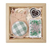 Generico Coussin porte-épingles mignon | porte-aiguilles à coudre pour passe-temps | organisateur pour aiguilles avec 100 épingles pour tissu, idéal pour les débutants, les dessins animaux mignons