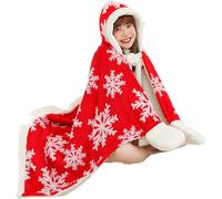 Genérico Couverture à capuche | Poncho de Noël à capuche | Châle Cape Couverture grande taille | pour hommes, adultes, canapé, lit, chambre, cuisine, lecture TV cadeaux de vacances