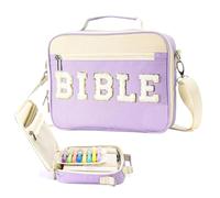 Generico Couverture Bible | Sac à Bandoulière avec Grande Capacité,Grand Porte Bible,Pour les étudiants en Théologie de l'Église Chrétiens Rencontre de Prière Voyage Missionnaire Culte Familial