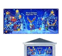 Generico Couverture de Garage de Noël | Décoration d'intérieur de fête avec LED pour fêtes - Couverture pour porte de garage d'hiver et de Noël | pour décorer la maison, les fêtes de Noël, le jardin