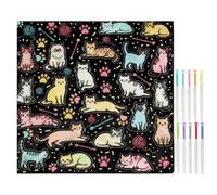 Genérico Couverture de lit - 145 cm Colorez votre propre couverture en velours pour canapé | Tiro créatif à colorer, activité artistique de décoration de la maison pour et adultes