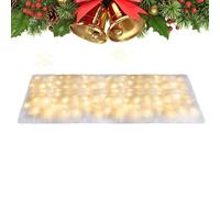 Generico Couverture de neige artificielle à LED, décoration de Noël, couverture de neige avec lumières - 8 modes d'éclairage, tapis de nappe, fausse nappe, pour fêtes intérieures et extérieures