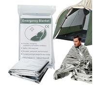 Genérico Couverture de survie, équipement portable thermique réfléchissant, couvertures d'urgence pour randonnée pour et adultes en camping, randonnée, hiver, pluie et froid