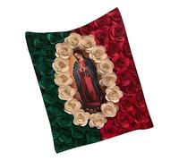 Generico Couverture de tir - Chaude douce et lavable en machine | Couverture de canapé avec image de la Madonna | pour canapé fauteuil de séjour, chambre femmes hommes filles adolescentes âgées