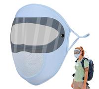 Generico Couverture De Visage De Protection De La Poussière | Protection Solaire De Visière | Coupe Vent Pour Vélo Activités De Plein Air Moto Sport, bleu, riferimento alla descrizione