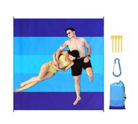 Generico Couverture sable de plage imperméable | Couverture anti-sable imperméable à séchage rapide avec 4 et 1 poche d'angle, tapis de pique-nique portable