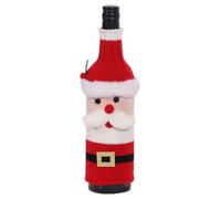 Generico Couvre-bouteille de vin avec pull de Noël - Protection de bouteille de vin tricotée - Robe en pull en tricot doux pour la décoration de bouteilles d