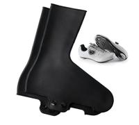 Genérico Couvre-chaussures pour cyclisme 1 paire de protections thermiques antidérapantes, noir, S