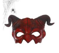 Generico Couvre-visage pour maillot de bain demi-visage Horreur Halloween, accessoire Cosplay réglable unisexe pour adultes, fêtes carnaval