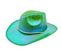 Generico Cowboy Hat - LED Light Up Cowboy Hat | Party Headwear, Battery Operated Glow In The Dark LED Hats Adjustable Lights Fun Costume Accessory Music Festival Disco Party Dress Up