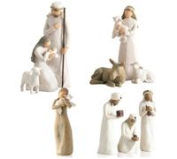 Genérico Crèche de Noël avec figurines modernes en résine, naissance de la Sainte Famille, décoration (C)