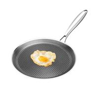 Generico Crêpe Pancake Flat Skillet For Stove Top, 46 cm Dosa Pan with Spreader, Granite Coating Pancake Flat Skillet For Stove Top, Induction Compatible, PFOA Free