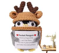 Genérico Crochet Animals - Animal Crochet Kit | Funny Positive Doll | Creative Worry Dolls with Affirmation Cards Potato with Positive Affirmation Cards for Kids Children Friends Crochet Cartoon