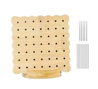 Genérico Crochet Blocking Board - Blocking Board | Crochet Accessories with 10 pieces Steel Pins for Knitting | Base Holds Pin and Hooks | Handcrafted Knitting Perfect for Squares 10 x 10 cm