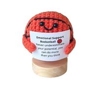 Generico Crochet positif - Boule décorative faite à la main avec citation inspiration | Boule de motivation douce au crochet avec phrase encourageante pour bureau à domicile