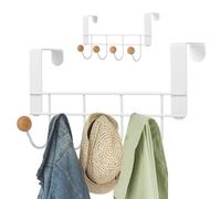 Genérico Crochets au-dessus de la porte | 1 * Space Space Havles Hangers | Hooks no -Slip et anti-distraction | Idéal pour entrée, salle de bain, chambre, étagère et vêtements, facile à installer