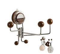 Genérico Crochets de douche avec | Rangement rotatif sans perçage - Crochets muraux résistants | Pour salle de bain, cuisine, chambre, entrée, miroir, carreau, serviette Luffa, clé sac