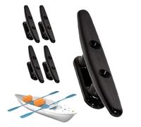 Generico Crochets pour Bateaux - Black Boat Clam Cleat | Cravate de 4 Pouces en Bateau pour Marine, Pont, Kayak, Ameublement Nautique, Accessoires pour Bateaux
