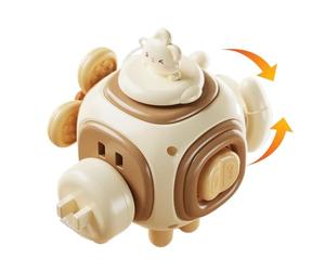 Genérico Cube d'activités éducatif à six faces avec poignée | Cube d'apprentissage en forme de lapin pour d'âge préscolaire, jeu familial, enfance, salle de séjour