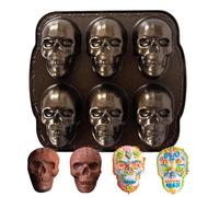 Generico Cube de glace avec crâne en silicone 3D - Plateau Pewr glaçons, plateau pour congélateur, moule de cuisson, pour chocolat Cown Tescwhio, Pewr Fondant avec crâne, Pwer