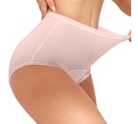 Generico Culotte taille haute gainante pour le corps - Culotte invisible pour la période du body shaper | Culotte invisible à haute élasticité pour le post-partum, Caméo marron, 4XL