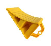 Generico Cunei Roues auto antidérapantes jaunes | Arrêt de roue 20 × 12 × 11 cm | Multi-usage résistant à l'usure pour camions, remorques et pneus | Sécurité stable pour stationnement ou entretien