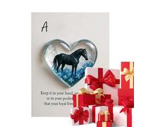 Generico Cœur de poche, souvenir inspirant de cheval, carte d'encouragement de poche, pour adultes, hommes, femmes, amoureux des animaux, famille, vacances, Nouvel An, anniversaire, fête