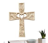 Generico Cœurs en bois pour Saint Valentin | Artifact câble sculpté à la main | Symbole centre de table Saint | pour chrétienne, église, mariage, foi et confort