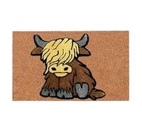 Generico Cute Highland Cow Entry Mat - 15,75 X 23,62 Pouce Front Door Welcome Rug, Indoor And Outdoor Non-Slip Floor Mat, Decorative Animal Print Doormat, Home, Bedroom, Kitchen, Hallway, Living Roo