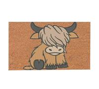 Generico Cute Highland Cow Entry Mat - 15,75 X 23,62 Pouce Front Door Welcome Rug, Indoor And Outdoor Non-Slip Floor Mat, Decorative Animal Print Doormat, Home, Bedroom, Kitchen, Hallway, Living Roo