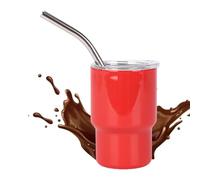 Generico Cute Shot Glasses, verres à sublimation 90 ml avec paille, bouteilles en acier inoxydable pour boissons chaudes et froides, idéales pour les fêtes et les fêtes