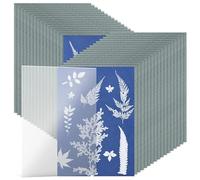 Generico Cyanotype - 32 Feuilles d'impression Solaire, Dessin Solaire A5 avec Panneau Acrylique, sensibilité Bleu Nature d'impression Naturelle | Projet de Bricolage pour Adultes, kit de