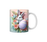 Generico da caffè Bunny Tasse de Pâques en céramique 350 ml | Tasse amusante à boire étanche design lapin pour eau, thé et lait | Maison cuisine salle à manger bureau appartement